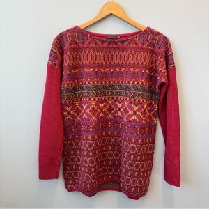 SOL Sweater Baby Alpaca Print Womens Large